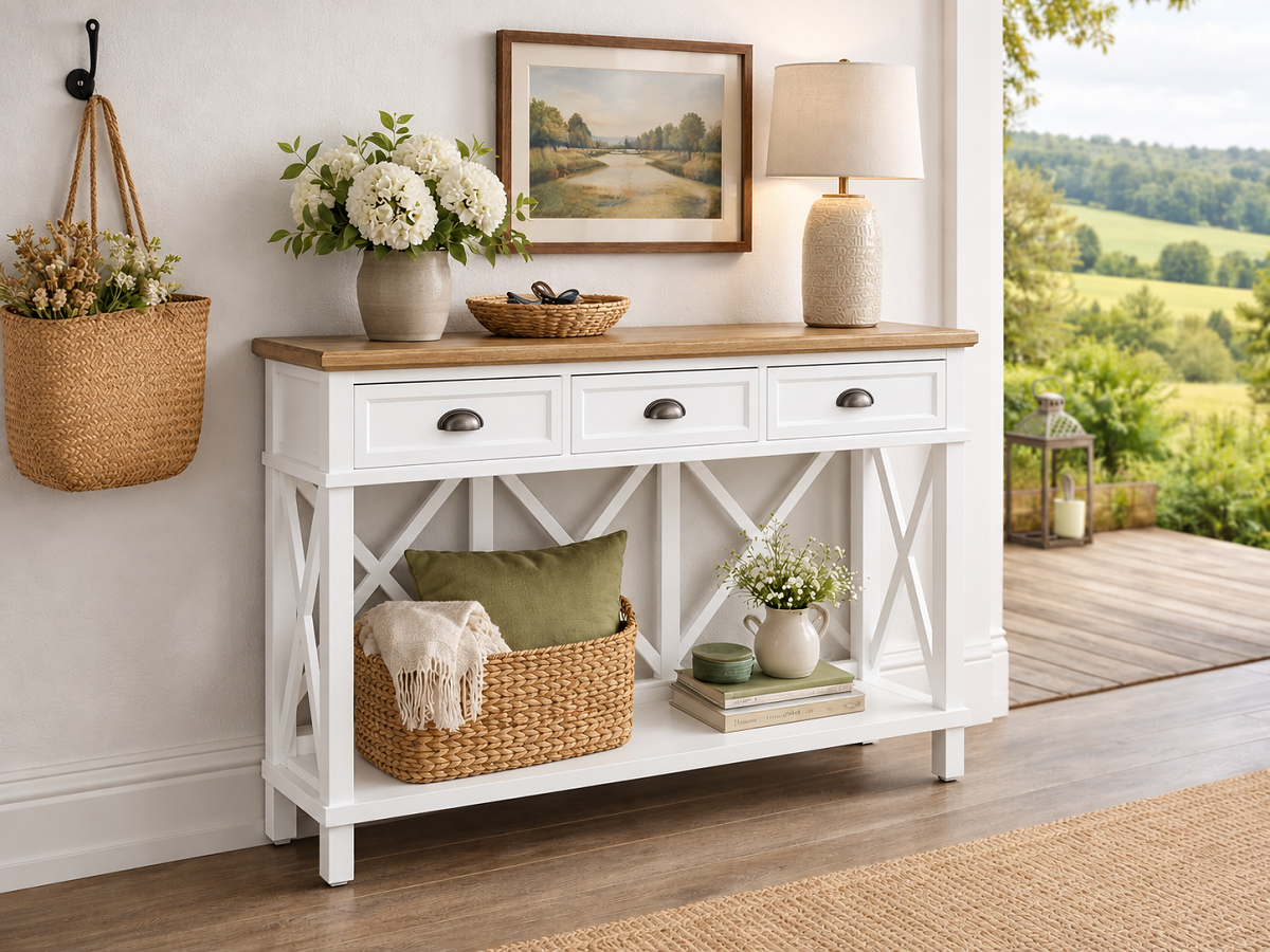 COTTLESLOE (AUSSIE MADE) 2 or 3 DRAWER HALL / CONSOLE TABLE - ASSORTED COLOURS - STARTING FROM $999