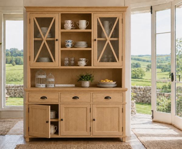 COTTLESLOE (AUSSIE MADE) 2 DOOR / 5 DRAWER BUFFET & HUTCH (DRESSER) COLLECTION - ASSORTED COLOURS - STARTING FROM $1999