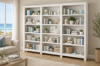 COUNTY (AUSSIE MADE) TRIPLE HIGHLINE BOOKCASE COLLECTION - PIGEON PAIRED - ASSORTED COLOURS - STARTING FROM $2599