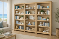 COUNTY (AUSSIE MADE) TRIPLE HIGHLINE BOOKCASE COLLECTION - PIGEON PAIRED - ASSORTED COLOURS - STARTING FROM $2599