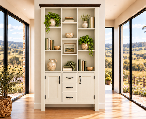 COVENTRY (AUSSIE MADE) HIGHLINE BOOKCASE WITH 2 DOORS / 3 DRAWERS COLLECTION - ASSORTED - STARTING FROM $1399