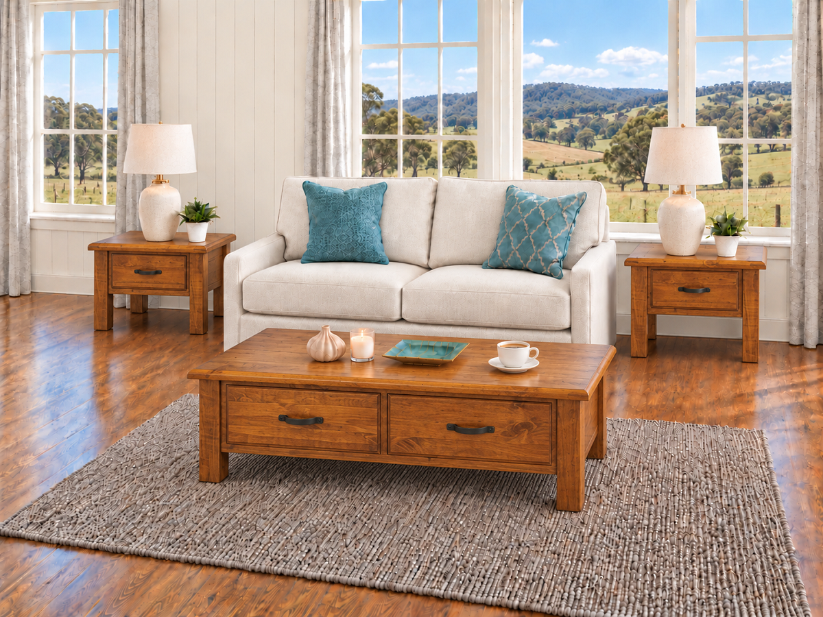 COVENTRY (AUSSIE MADE) COFFEE & LAMP TABLE COLLECTION - ASSORTED COLOURS - STARTING FROM $699