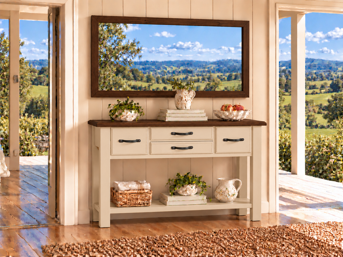 COVENTRY (AUSSIE MADE) CONSOLE / HALLWAY TABLE WITH 4 DRAWERS COLLECTION - ASSORTED COLOURS - STARTING FROM $899