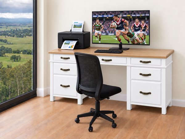 COVENTRY (AUSSIE MADE) 6 DRAWER DESK COLLECTION - ASSORTED COLOURS - STARTING FROM $1499