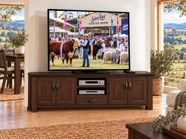 COVENTRY (AUSSIE MADE) 4 DOOR / 1 DRAWER TV UNIT COLLECTION - ASSORTED COLOURS - STARTING FROM $1599