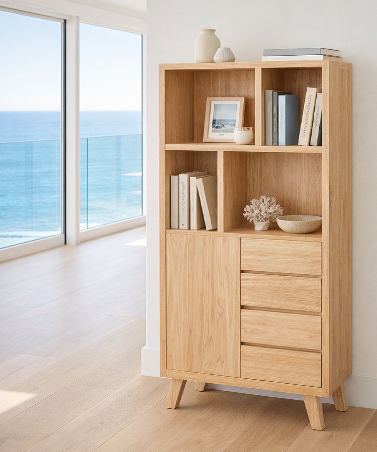 DAKOTA (AUSSIE MADE) HIGHLINE BOOKCASE COLLECTION - ASSORTED COLOURS - STARTING FROM $799