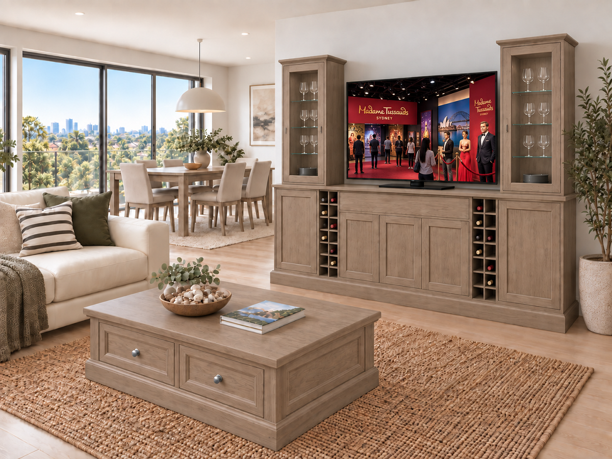 JACOB (AUSSIE MADE) 8 DOOR / 4 DRAWER TV ENTERTAINMENT UNIT COLLECTION - ASSORTED COLOURS - STARTING FROM $3999