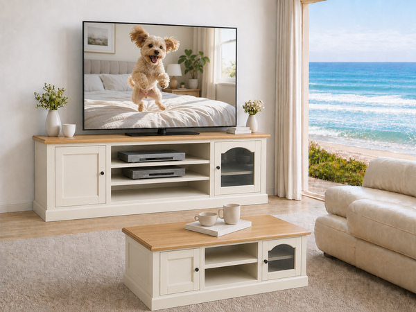DEN 1 (AUSSIE MADE) 2 DOOR TV LOWLINE UNIT COLLECTION - ASSORTED COLOURS - STARTING FROM $1499