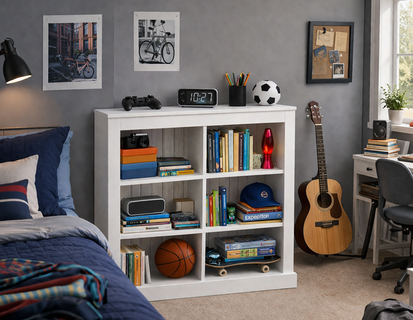 DERBY (AUSSIE MADE) CUBE LOWLINE BOOKCASE WITH 70mm FACINGS COLLECTION - ASSORTED COLOURS - STARTING FROM $399