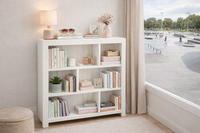 DERBY (AUSSIE MADE) LOWLINE STAGGERED BOOKCASE COLLECTION - ASSORTED COLOURS - STARTING FROM $399