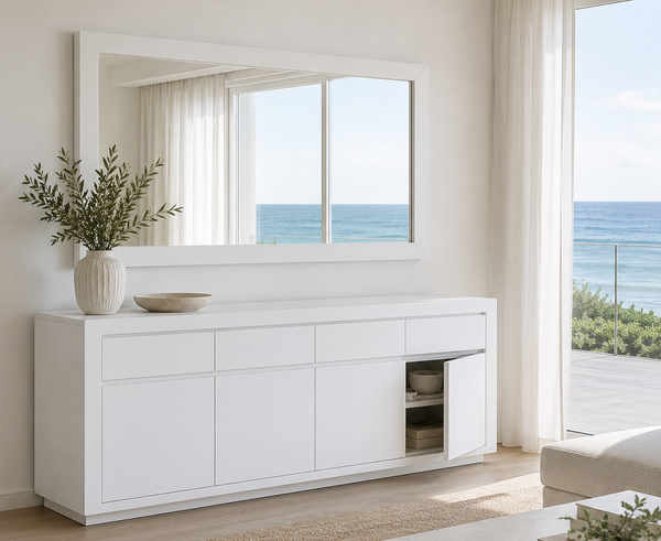 DESTINATION (AUSSIE MADE) 4 DOOR / 4 DRAWER BUFFET COLLECTION - ASSORTED COLOURS - STARTING FROM $1999