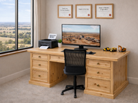 DEVLIN (AUSSIE MADE) DESK WITH PICTURE FRAME COLLECTION - ASSORTED COLOURS - STARTING FROM $1499