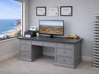 DEVLIN (AUSSIE MADE) DESK WITH PICTURE FRAME COLLECTION - ASSORTED COLOURS - STARTING FROM $1499