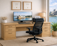 DEVLIN (AUSSIE MADE) DESK WITH PICTURE FRAME COLLECTION - ASSORTED COLOURS - STARTING FROM $1499