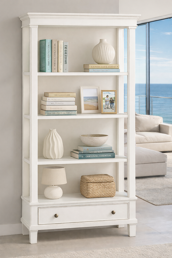 DOLLY (AUSSIE MADE) HIGHLINE BOOKCASE WITH DRAWERS COLLECTION - ASSORTED COLOURS - STARTING FROM $999