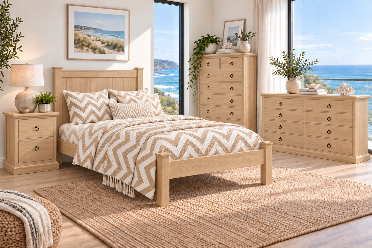 PANAL (AUSSIE MADE) BEDROOM COLLECTION - ASSORTED COLOURS - STARTING FROM $799
