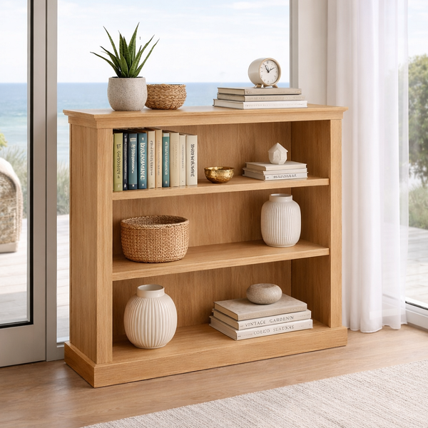 DOUBLEBAY (AUSSIE MADE) LOWLINE BOOKCASE COLLECTION - ASSORTED COLOURS - STARTING FROM $399