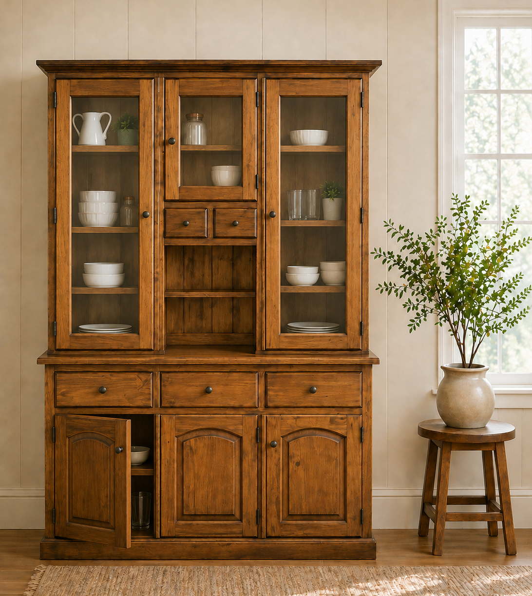 DRADON (AUSSIE MADE) 6 DOOR / 5 DRAWER BUFFET & HUTCH (DRESSER) COLLECTION - ASSORTED COLOURS - STARTING FROM $1799