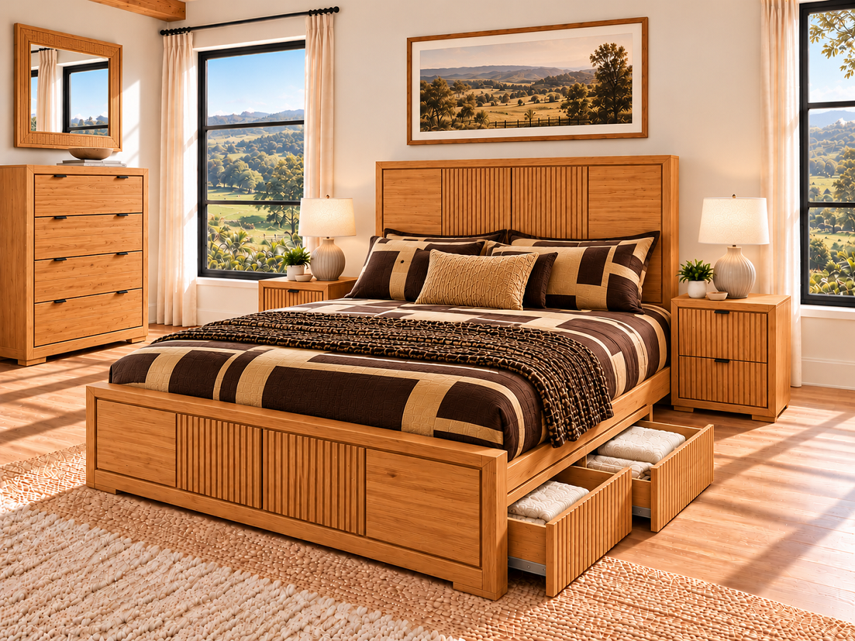 EDAN (AUSSIE MADE) BEDROOM COLLECTION - ASSORTED COLOURS - STARTING FROM $1499
