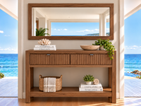 EDAN (AUSSIE MADE) 2 or 3 DRAWER HALL / CONSOLE TABLE with MAGAZINE RACK COLLECTION - ASSORTED COLOURS - STARTING FROM $999