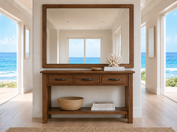 EDWARD (AUSSIE MADE) 3 DRAWER CONSOLE / SOFA / HALL TABLE COLLECTION - ASSORTED COLOURS - STARTING FROM $699