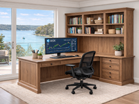 EL-CLASSICO (AUSSIE MADE) L-SHAPE CORNER DESK COLLECTION - ASSORTED COLOURS - STARTING FROM $2499