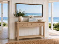 ELEGANCE (AUSSIE MADE) 2 or 3 DRAWER CONSOLE / HALL TABLE WITH MAGAZINE RACK COLLECTION - ASSORTED COLOURS - STARTING FROM $699