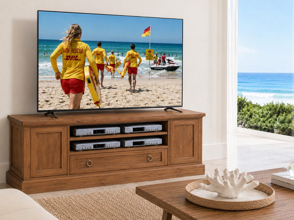 ELTHAM (AUSSIE MADE) 2 DOOR / 1 DRAWER TV UNIT COLLECTION - ASSORTED COLOURS - STARTING FROM $1599