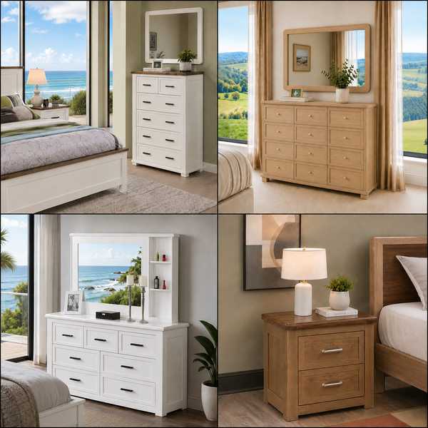 EPCOT (AUSSIE MADE) CHEST OF DRAWERS COLLECTION - ASSORTED COLOURS - STARTING FROM $399