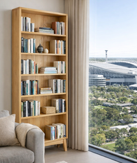 EUREKA (AUSSIE MADE) HIGHLINE BOOKCASE WITH WIDE T&G BACKING COLLECTION - ASSORTED COLOURS - STARTING FROM $649
