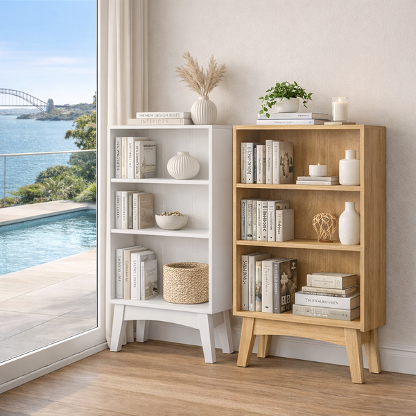 EUREKA (AUSSIE MADE) LOWLINE BOOKCASE COLLECTION - ASSORTED COLOURS - STARTING FROM $449