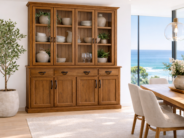 EVEREST (AUSSIE MADE) 8 DOOR / 4 DRAWER BUFFET & HUTCH (DRESSER) COLLECTION - ASSORTED COLOURS - STARTING FROM $2199