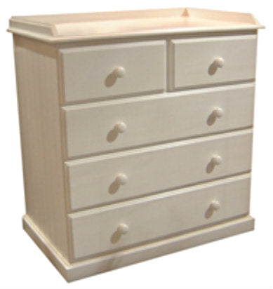 BABY CHANGE (AUSSIE MADE) TABLE 5 DRAWERS - 910(H) X 900(W) - ASSORTED PAINTED COLOURS