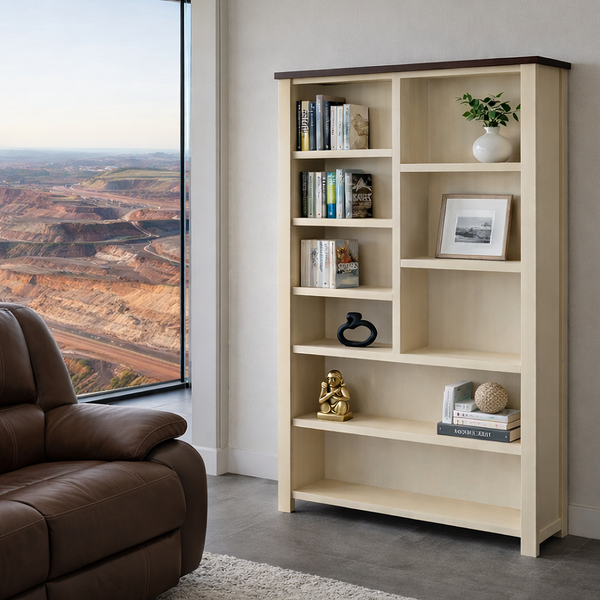 FABULOS (AUSSIE MADE) HIGHLINE STAGGERED BOOKCASE COLLECTION - ASSORTED COLOURS - STARTING FROM $699