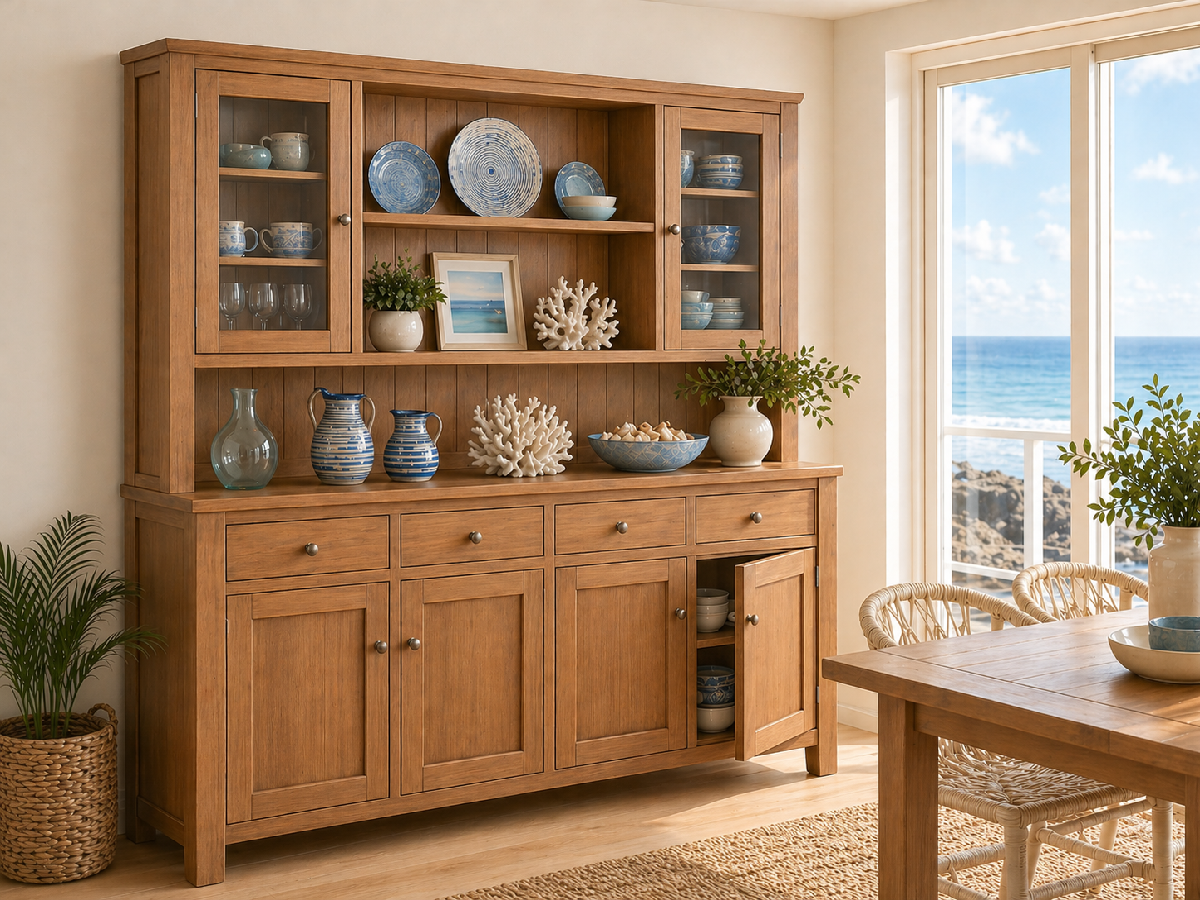 FAIRHOLM (AUSSIE MADE) 6 DOOR / 4 DRAWER BUFFET & HUTCH (DRESSER) COLLECTION - ASSORTED COLOURS - STARTING FROM $2499