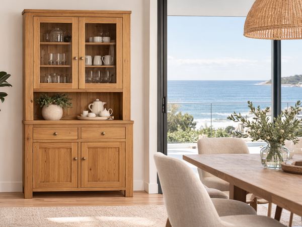 FAIRHOLM (AUSSIE MADE) 4 DOOR / 2 DRAWER BUFFET AND HUTCH (DRESSER) COLLECTION - ASSORTED COLOURS - STARTING FROM $1999