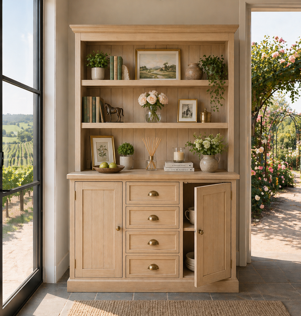 FARMHOUSE (AUSSIE MADE) 2 DOOR / 4 DRAWER BUFFET AND HUTCH (DRESSER) COLLECTION - ASSORTED COLOURS - STARTING FROM $1799