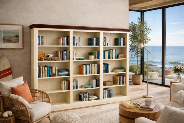 FEDERATION (AUSSIE MADE) BOOKCASE  - PIGEON PAIRED - ASSORTED COLOURS