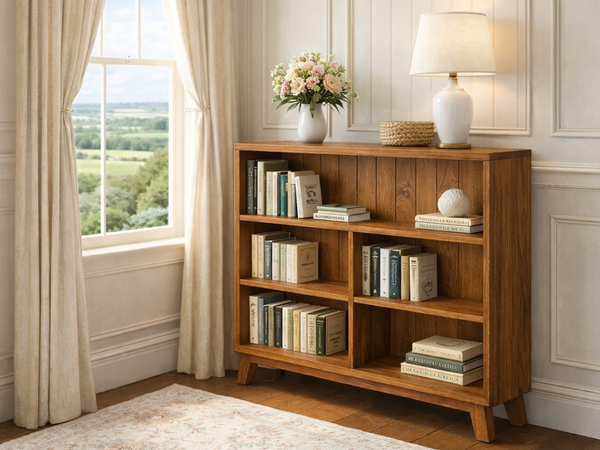 FLARED (AUSSIE MADE) LOWLINE BOOKCASE COLLECTION - ASSORTED COLOURS - STARTING FROM $649
