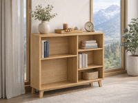 FLARED (AUSSIE MADE) LOWLINE BOOKCASE COLLECTION - ASSORTED COLOURS - STARTING FROM $649