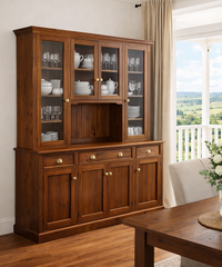 FORESTVILLE (AUSSIE MADE) 8 DOOR / 3 DRAWER BUFFET & HUTCH (DRESSER) COLLECTION - ASSORTED COLOURS - STARTING FROM $2499