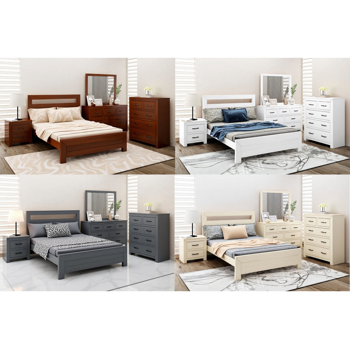 FRANK (AUSSIE MADE) BEDROOM COLLECTION - ASSORTED COLOURS - STARTING FROM $2499