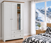 GENEVA (AUSSIE MADE) 3 DOOR / 2 DRAWER UTILITY WARDROBE COLLECTION - ASSORTED COLOURS - STARTING FROM $1099