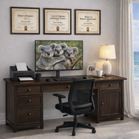 GEORGE (AUSSIE MADE) DESK COLLECTION - ASSORTED COLOURS - STARTING FROM $1199