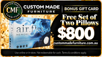 AIR FLEX PILLOWS (AUSSIE MADE) SET OF 2 - REDEEM WITH $800 BONUS GIFT CARD DOLLARS
