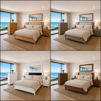 GLADYS (AUSSIE MADE) TIMBER AND FABRIC BEDROOM COLLECTION - ASSORTED FABRIC / COLOURS - STARTING FROM $1999