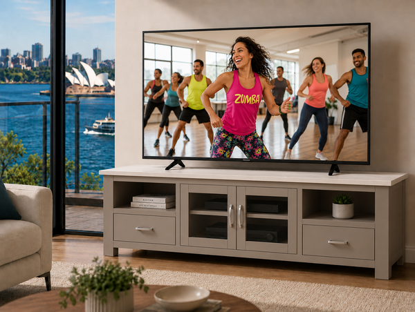 HAMILTON (AUSSIE MADE) 2 DOOR / 2 DRAWER LOWLINE TV UNIT COLLECTION - ASSORTED COLOURS - STARTING FROM $1499