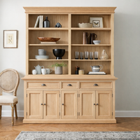 HAMPSTEAD (AUSSIE MADE) 5 DOOR / 3 DRAWER BUFFET AND HUTCH (DRESSER) COLLECTION - ASSORTED COLOURS - STARTING FROM $2499