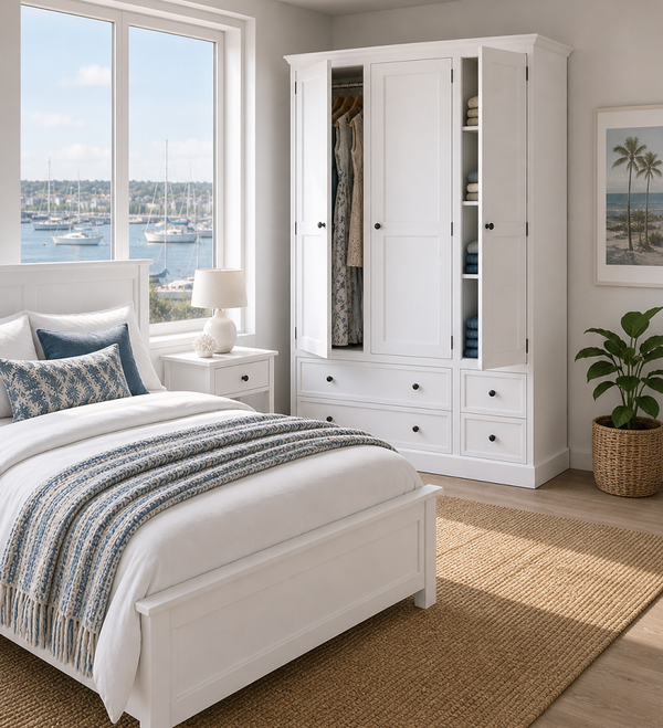 HARRAD (AUSSIE MADE) 3 DOOR / 4 DRAWER WARDROBE COLLECTION - ASSORTED - STARTING FROM $1799