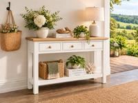HEADPOINT (AUSSIE MADE) 2 or 3 DRAWER CONSOLE TABLE WITH MAGAZINE RACK COLLECTION - ASSORTED COLOURS - STARTING FROM $799